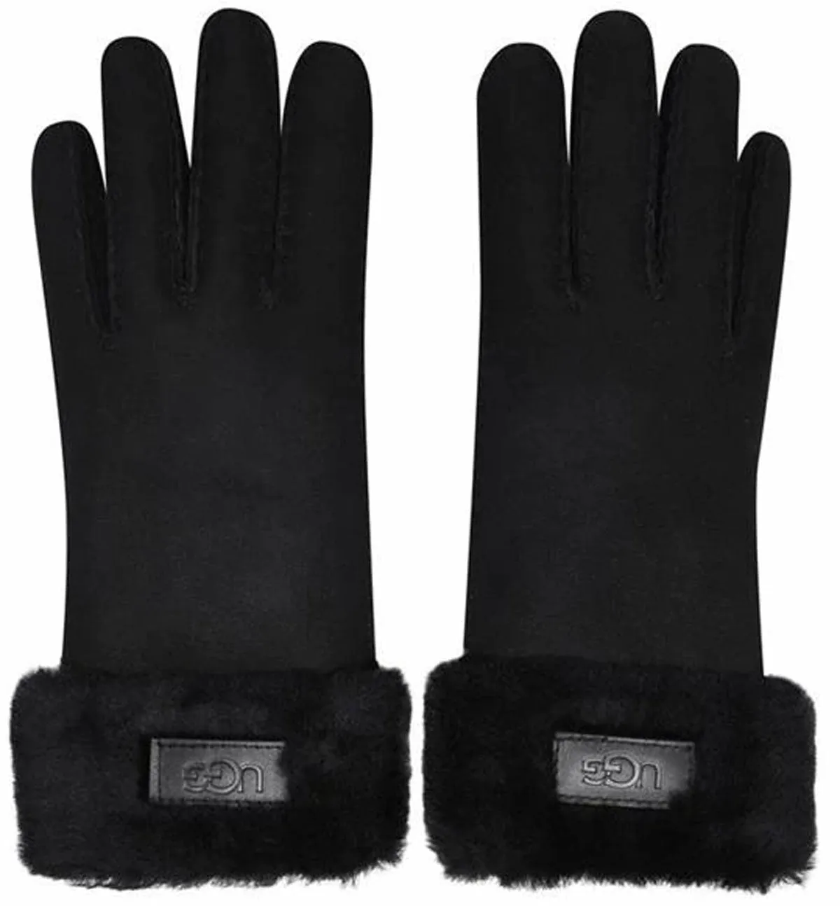 Ugg Australia Guantes Cómodos de Cuero para Mujeres, Listos para el Invierno, en Marrón Chocolate