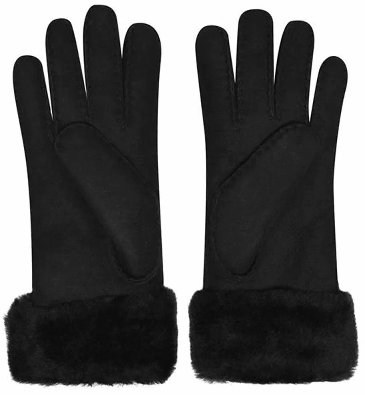 Ugg Australia Guantes Cómodos de Cuero para Mujeres, Listos para el Invierno, en Marrón Chocolate