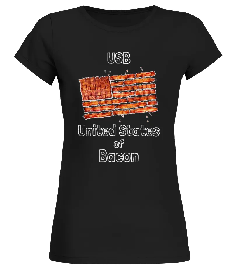 United States of Bacon Camiseta cuello redondo Mujer