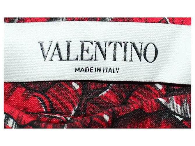 Valentino Falda pantalón roja con estampado de labios 