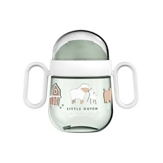 Vaso antiderrame agua bebé granja de Mepal