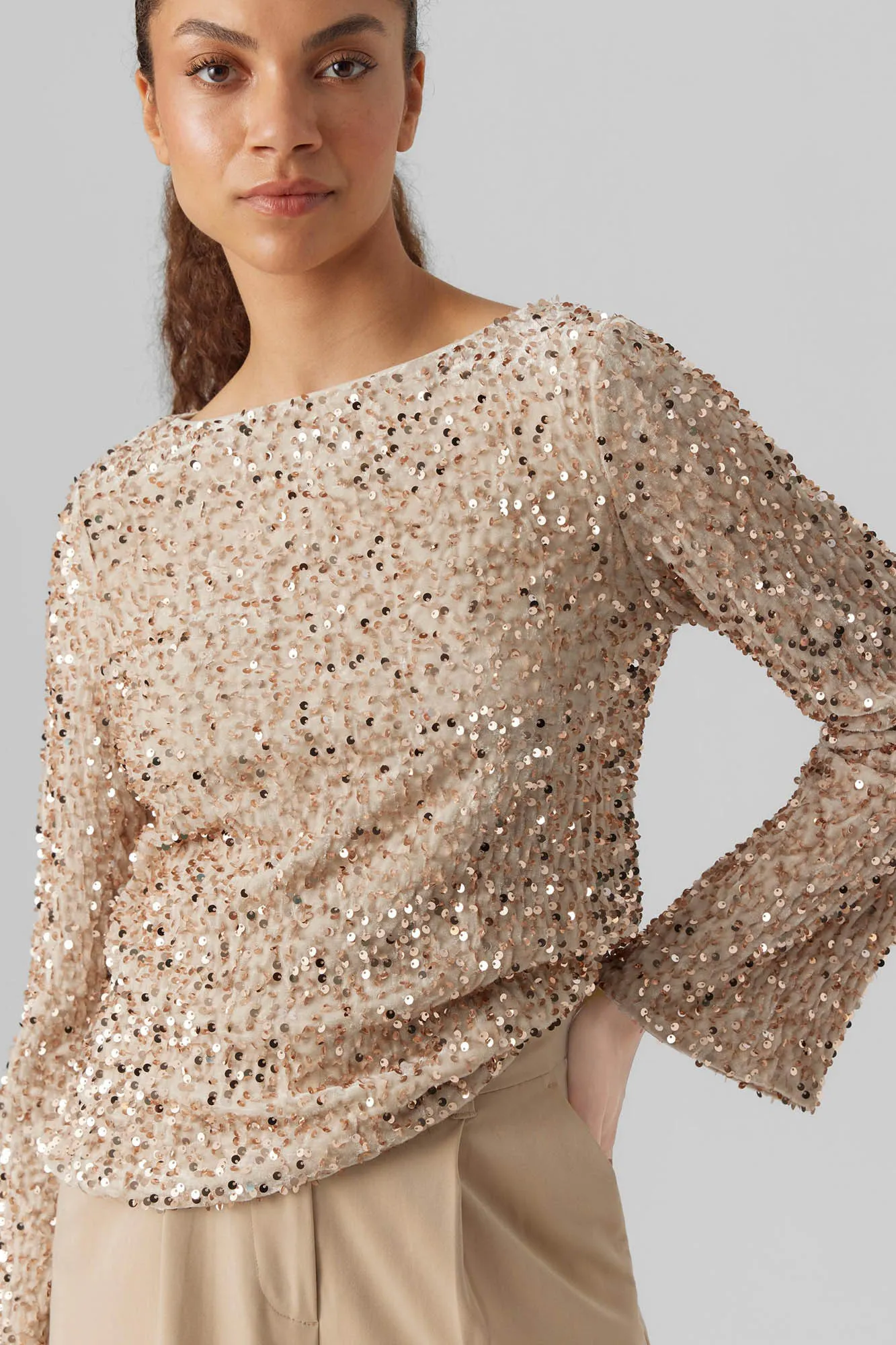 Vero Moda Top de lentejuelas