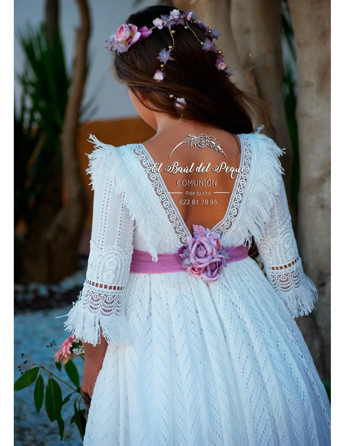 Vestido Comunión Modelo Cala Mon Air 2024 Flor de Sal