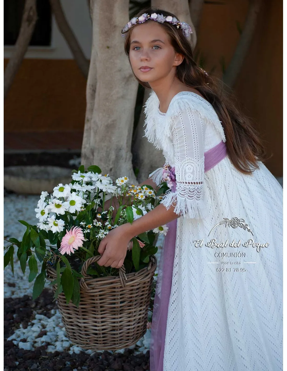 Vestido Comunión Modelo Cala Mon Air 2024 Flor de Sal