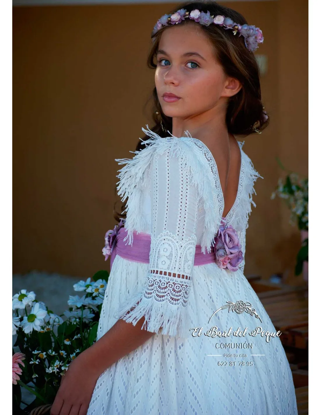 Vestido Comunión Modelo Cala Mon Air 2024 Flor de Sal