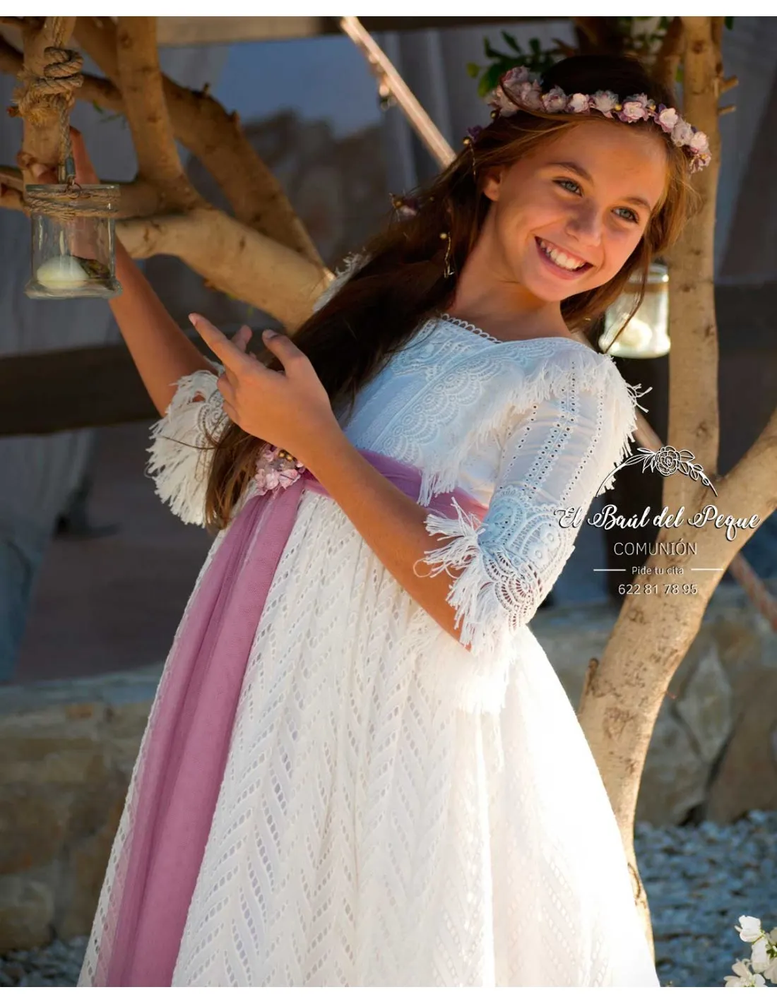 Vestido Comunión Modelo Cala Mon Air 2024 Flor de Sal