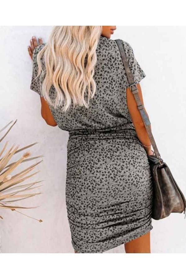 Vestido corto Leopard estampado verano