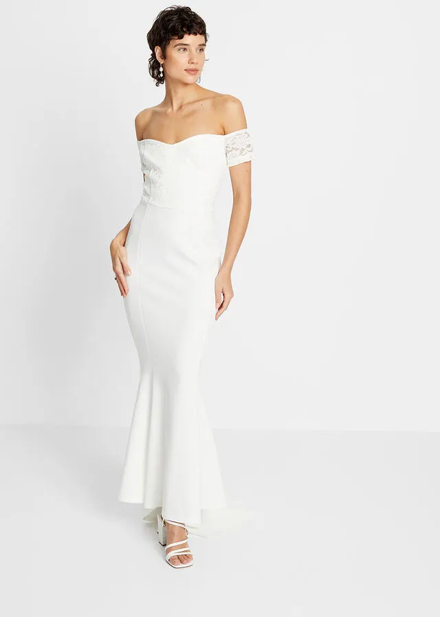 Vestido de novia con encaje Blanco