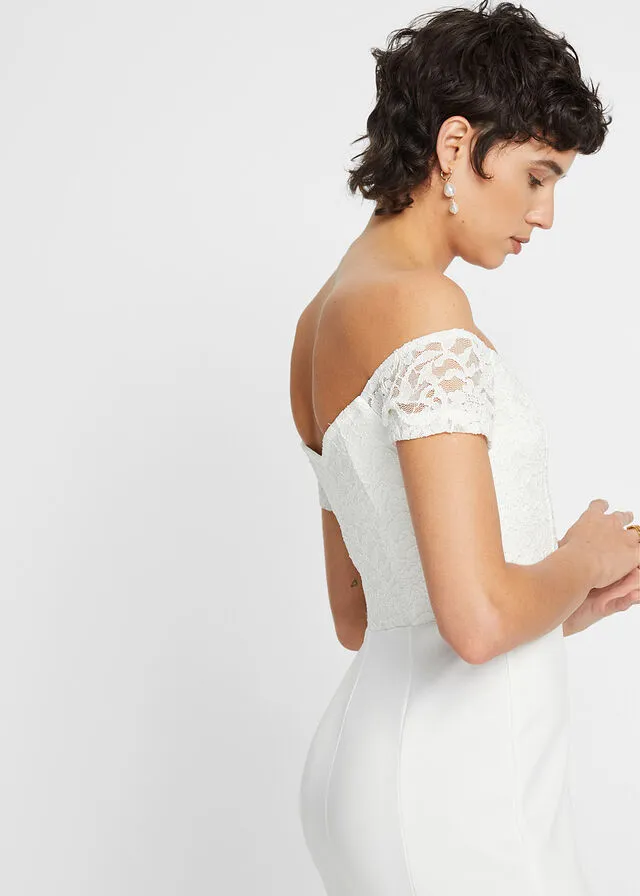 Vestido de novia con encaje Blanco