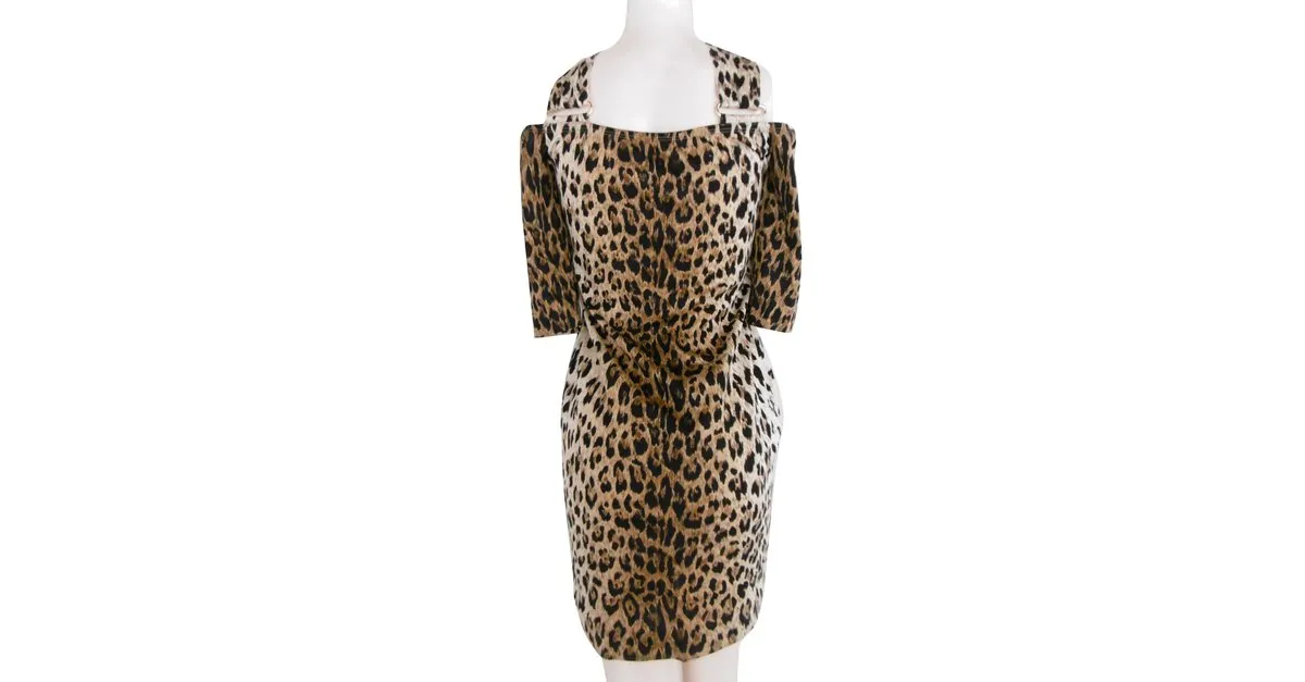 Vestido Estampado De Leopardo De Junko Shimada 