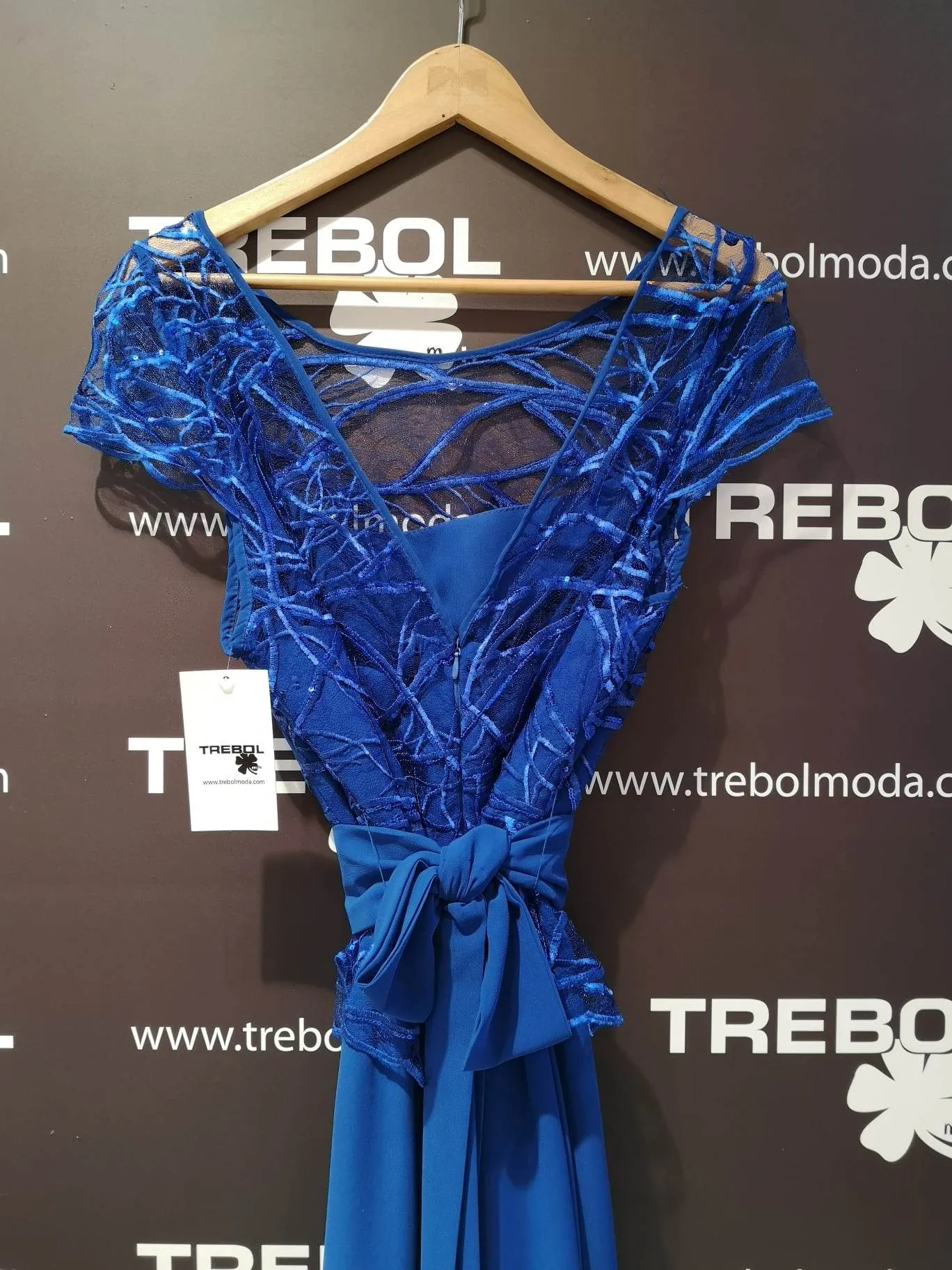 Vestido largo con manguitas