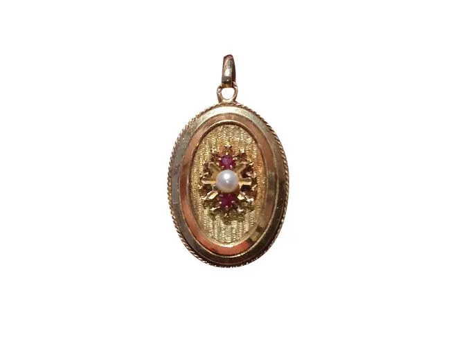 Vintage Collares pendientes Dorado 