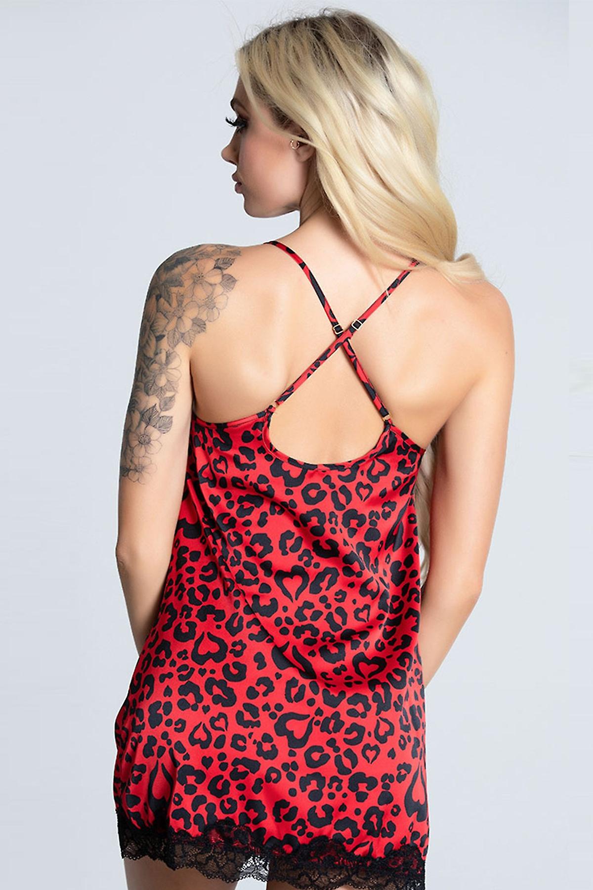 Woman Nightgown Hanger Leopard