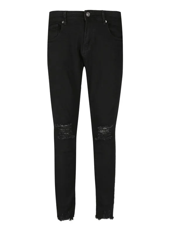 Yes Design Pantalón de hombre de algodón negro