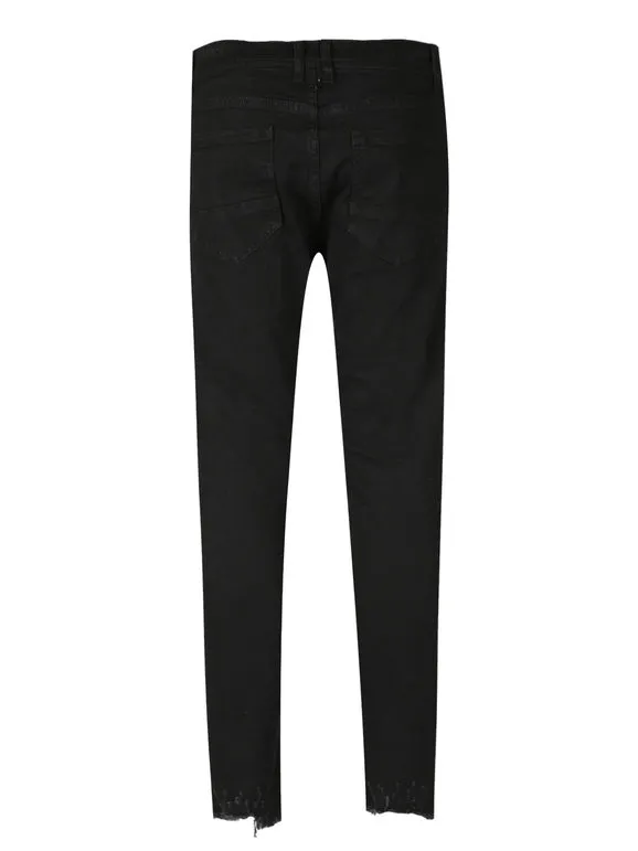 Yes Design Pantalón de hombre de algodón negro