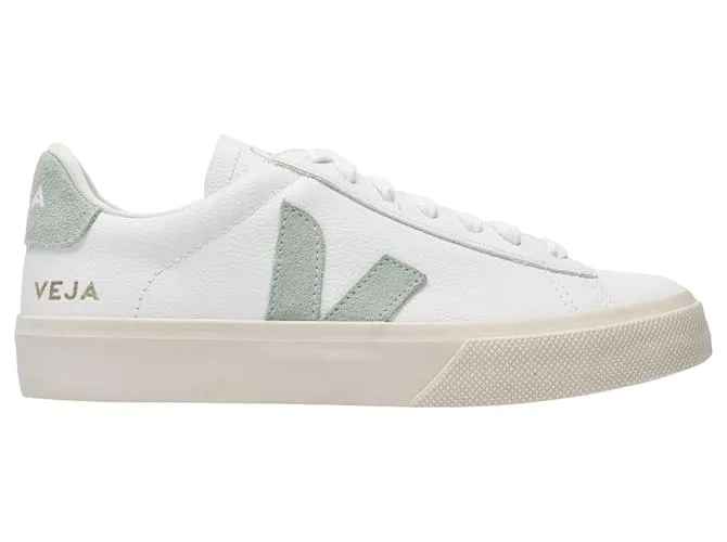 ZAPATILLAS CAMPO  VEJA  BLANCO/MATCHA  CUERO 
