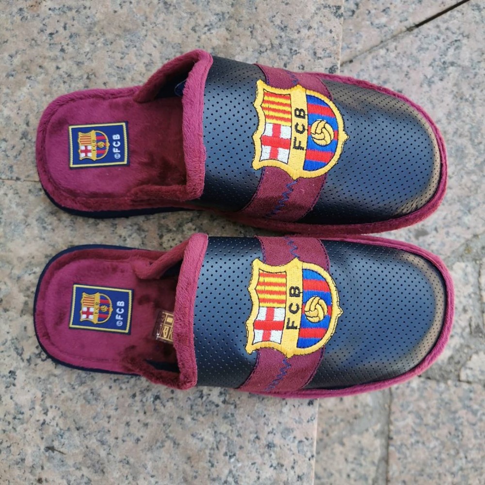 ZAPATILLAS DE CASA BARCELONA F.C DE PIEL 92350