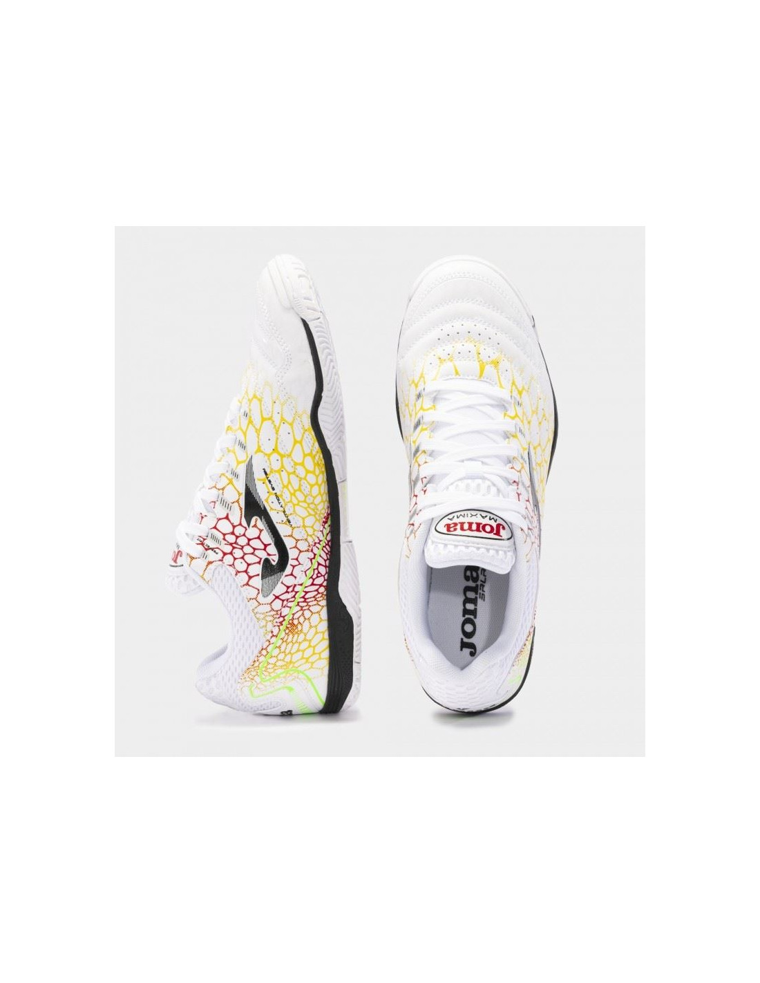 Zapatillas de Fútbol sala Joma Maxima 2442 Blanco Amarillo Indoor Hombre