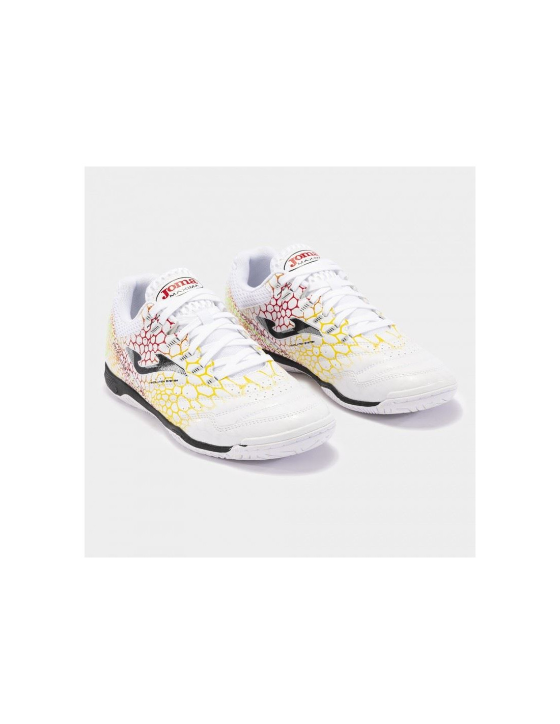 Zapatillas de Fútbol sala Joma Maxima 2442 Blanco Amarillo Indoor Hombre