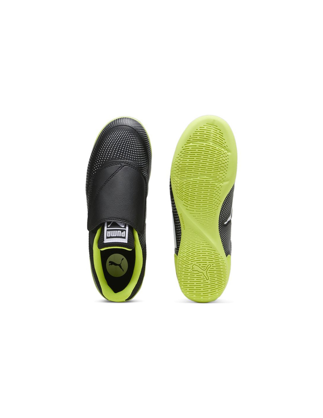 Zapatillas de fútbol sala Puma TRUCO II V Infantil Negro Blanco