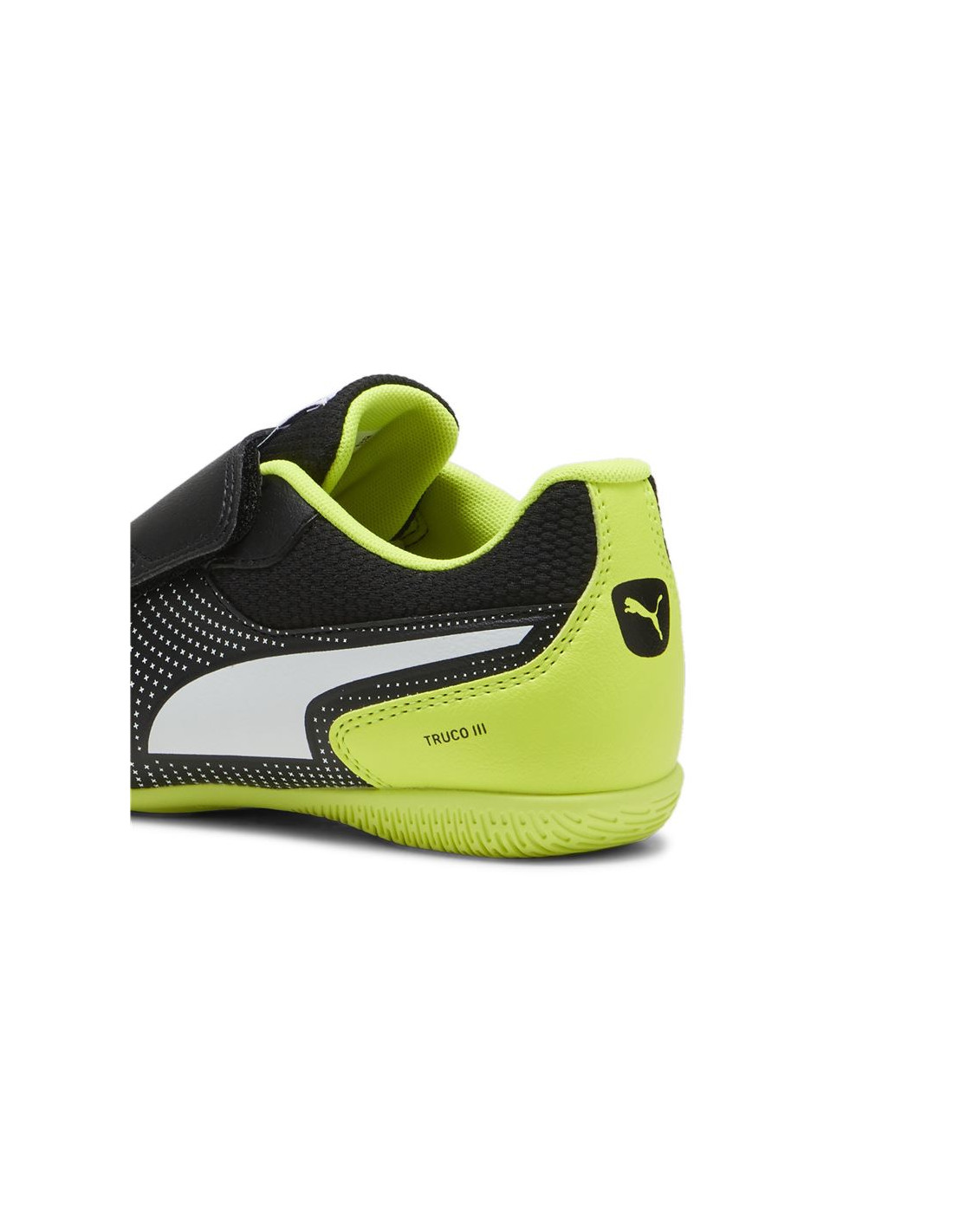 Zapatillas de fútbol sala Puma TRUCO II V Infantil Negro Blanco