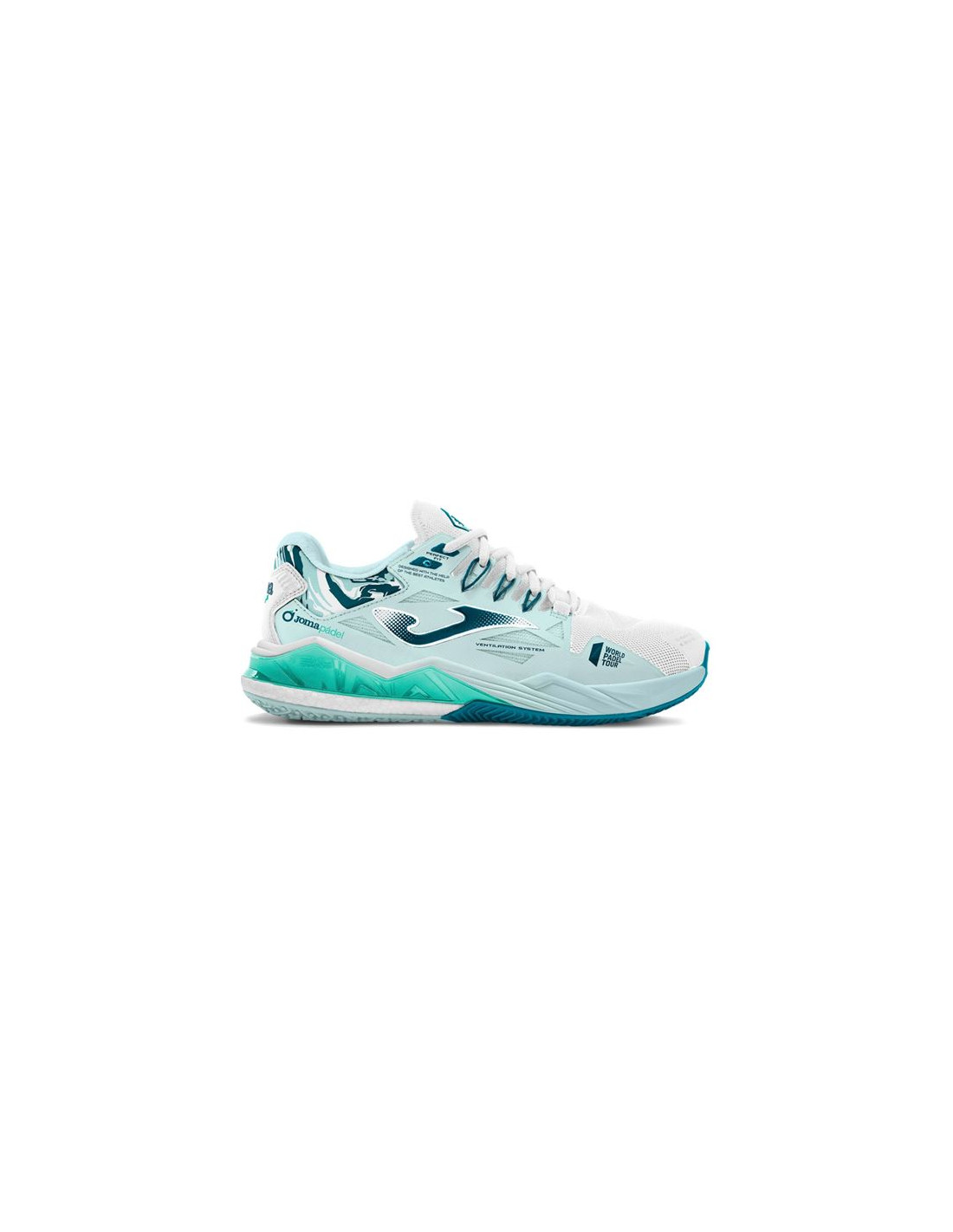 Zapatillas de Pádel Joma T.Spin Lady 2305 Turquersa Blanco Niña