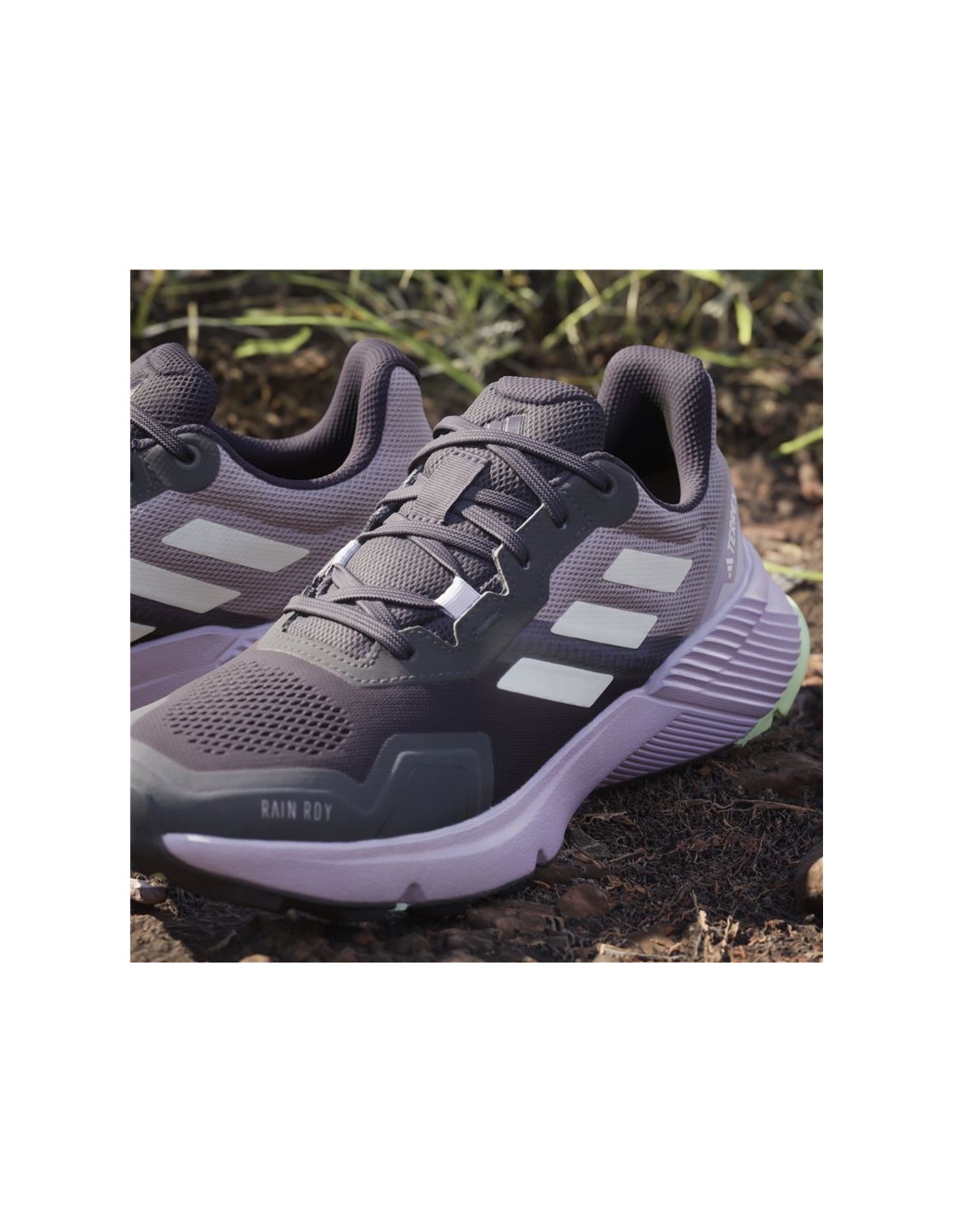 Zapatillas de Trail adidas Terrex Soulstride Rain.Rdy Trail Running Mujer Lila