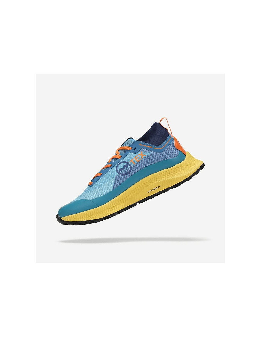ZAPATILLAS DE TRAIL ATOM AT137 TERRA TRACKTEX YELLOW AQUA AZUL CLARO