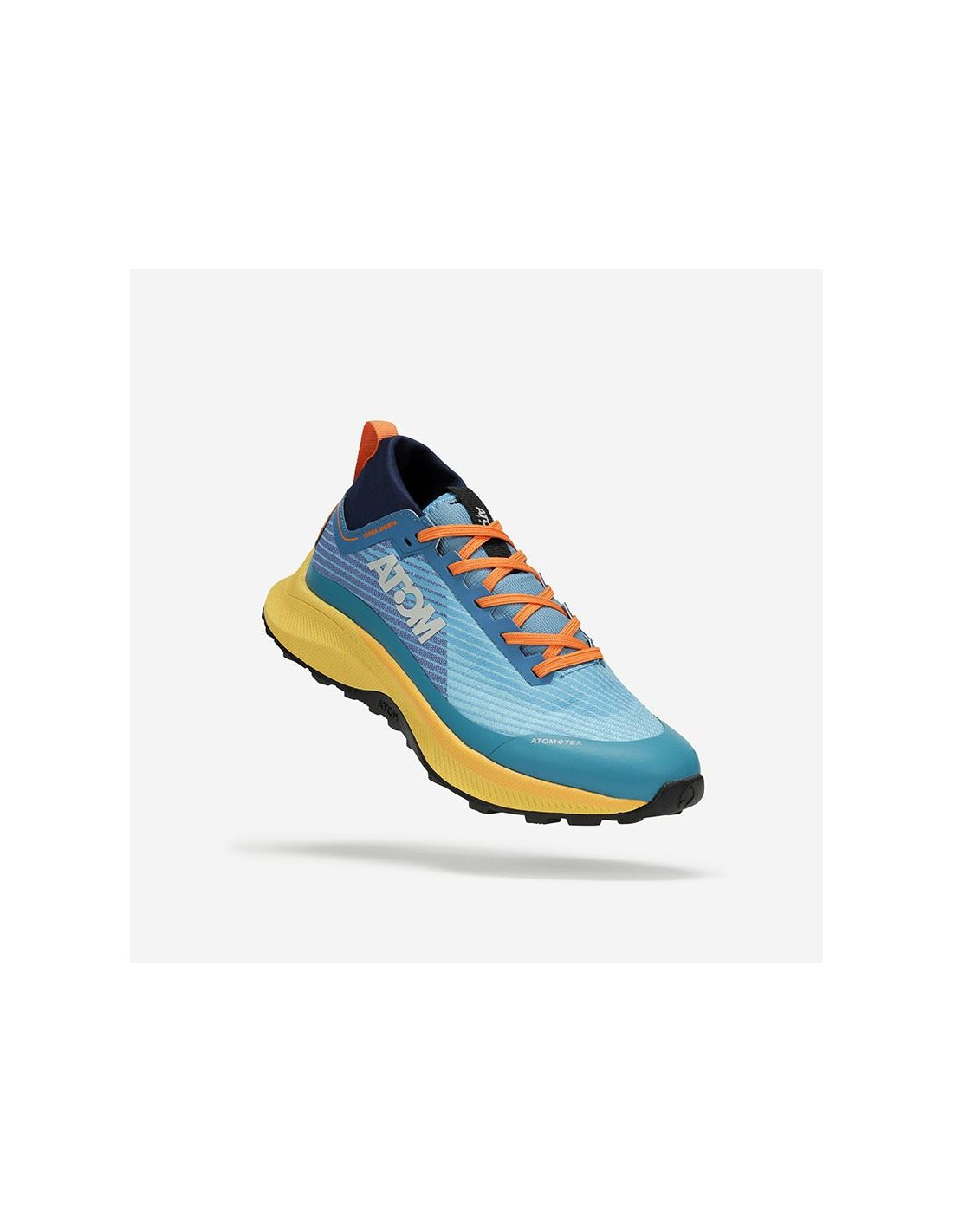 ZAPATILLAS DE TRAIL ATOM AT137 TERRA TRACKTEX YELLOW AQUA AZUL CLARO