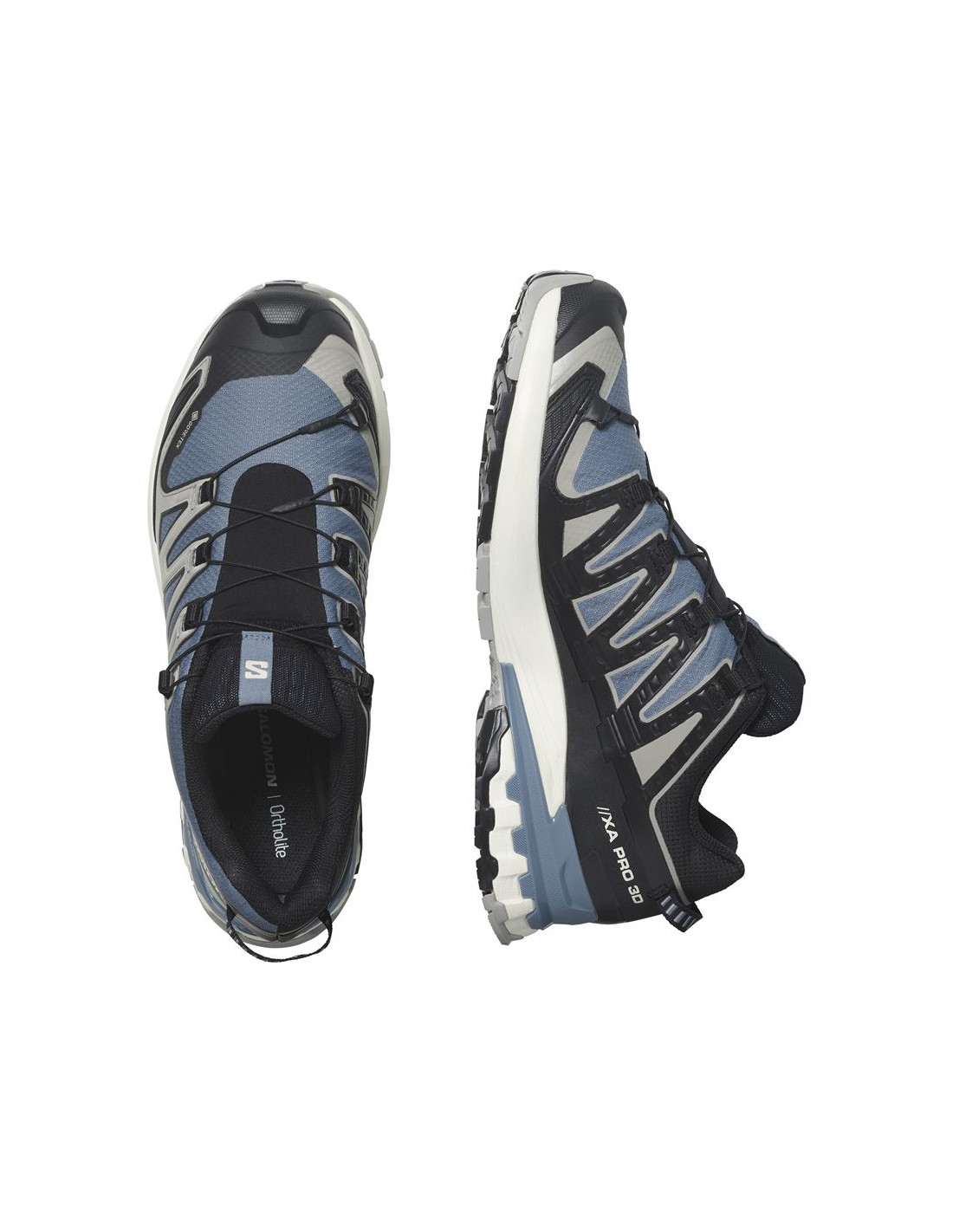ZAPATILLAS DE TRAIL SALOMON XA PRO 3D V9 GORE  TEX FLINT STONE / BLACK / GHOST GRAY HOMBRE