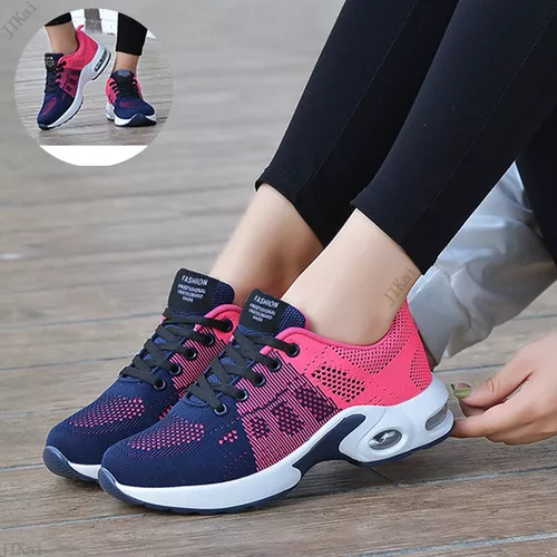Zapatillas Transpirables Con Bloques De Color Para Mujer