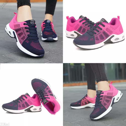 Zapatillas Transpirables Con Bloques De Color Para Mujer