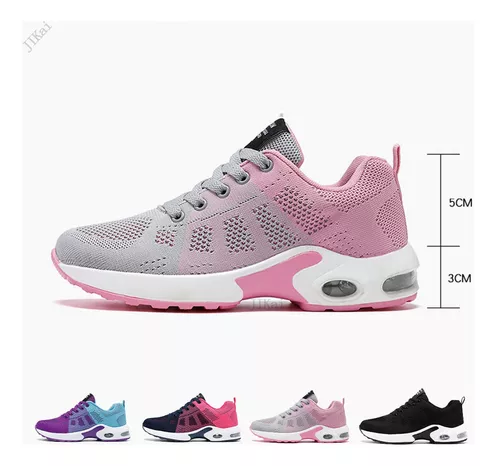 Zapatillas Transpirables Con Bloques De Color Para Mujer