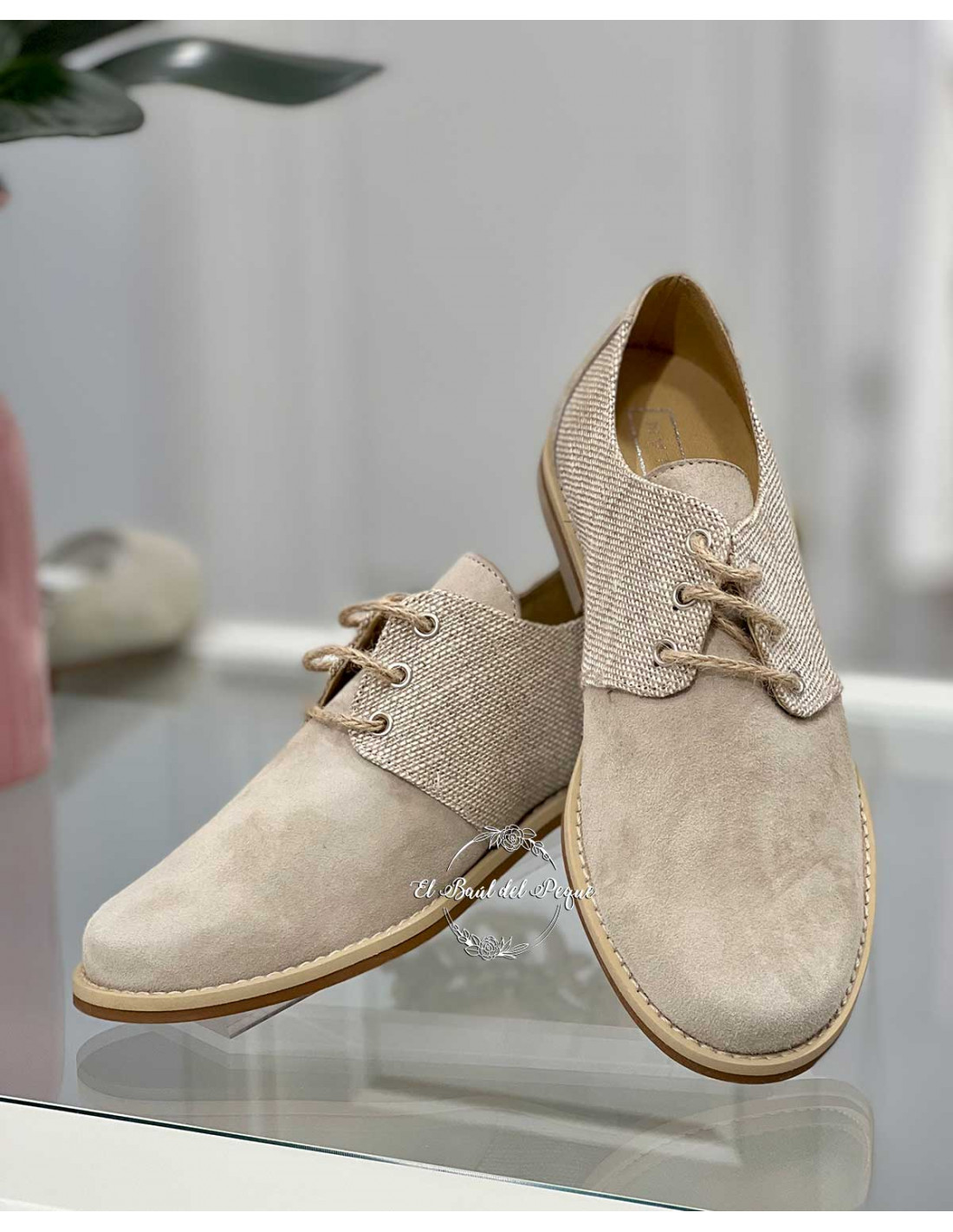 Zapato Comunión Niño Arena Ante Silk María Catalán