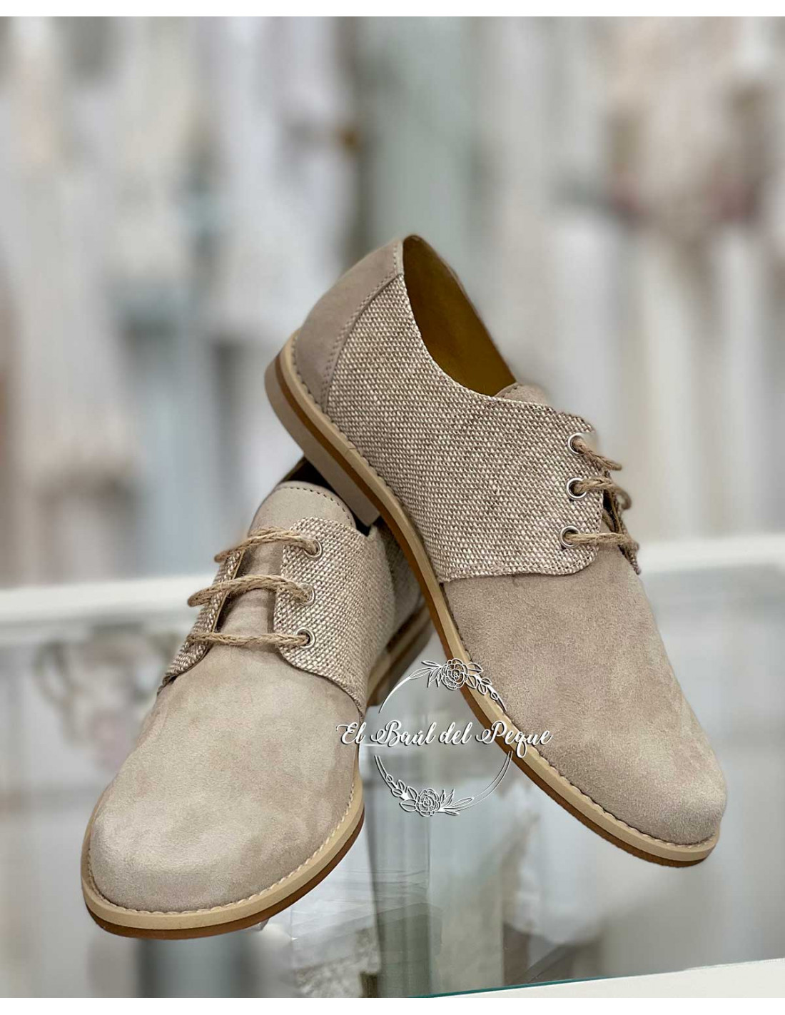 Zapato Comunión Niño Arena Ante Silk María Catalán